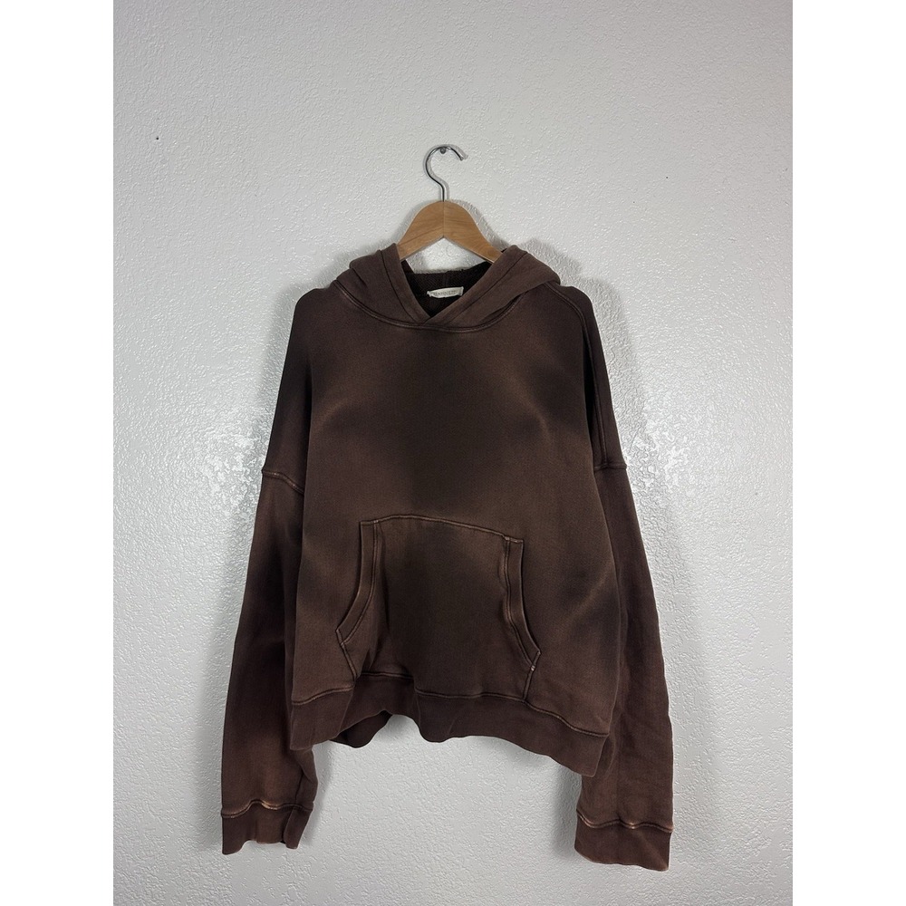 Giannetti Factory Excess Hoodie Brown Garment Dyed 100% Cotton Oversized